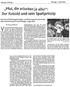 20220411 EZ Kritik Pfui, Die Arbeiten Ja Alle Der Kobold Und Sein Spaßprinzip